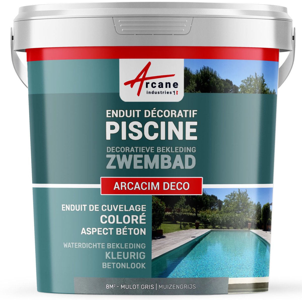Decoratieve afwerkingscoating voor zwembad: ARCACIM DECO