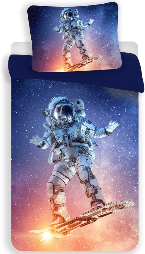 Astronaut Dekbedovertrek eenpersoons - 140 x 200 cm - polyester