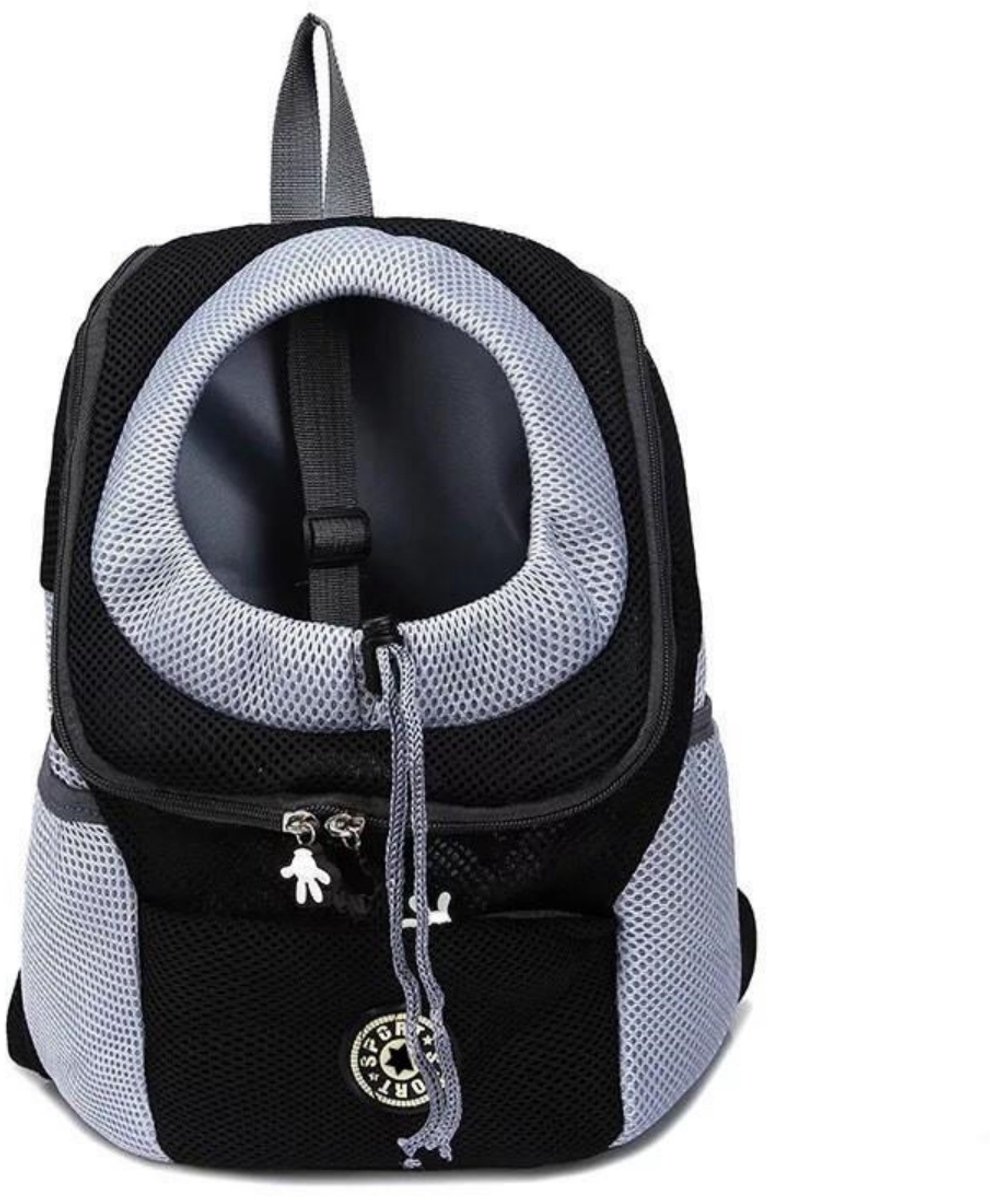 GELLDG Hondenrugzak - Hondenborstzak voor Buitenshuis - Ademend Head-Out Design met Waterdichte Bodem - Geschikt voor Reizen, Wandelen en Outdoor Avonturen - Materiaal: Stof - Maat M