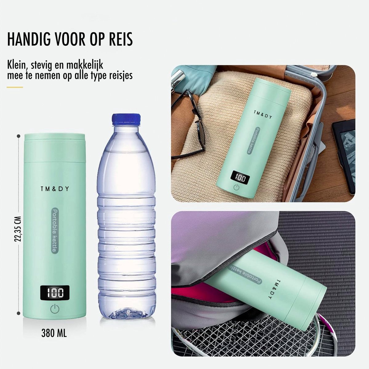 TM&DY Draagbare Waterkoker met Temperatuurregeling thumbnail 5