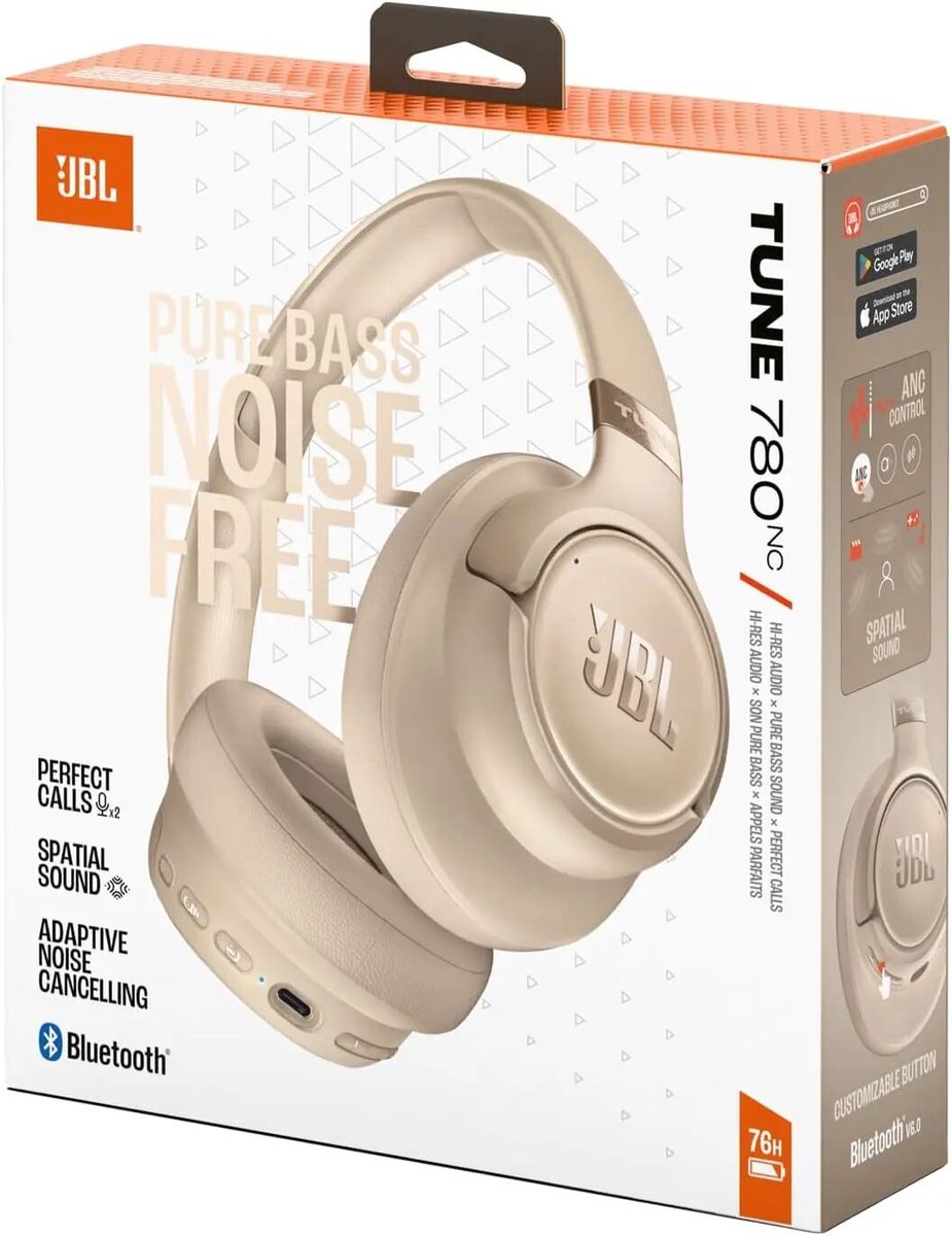 JBL Tune 780NC - Draadloze Noise Cancelling Koptelefoon - Bluetooth - Over-ear - 70 uur batterij - ANC - Mocha Mousse — cadeau in Elektronica - foto 7