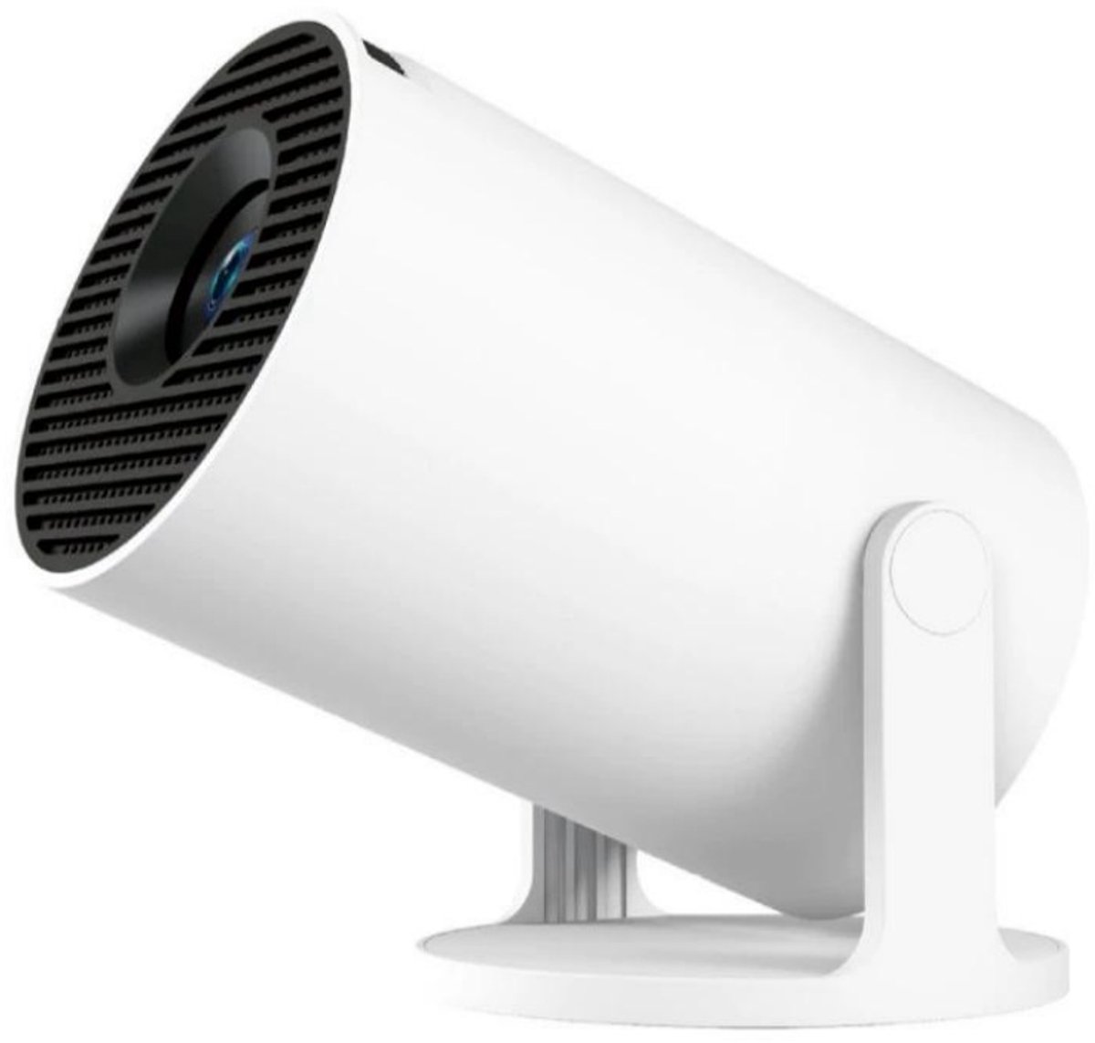 GELLDG Videoprojector - Kortstondige Focus Draagbare Mini Beamer - 15.5x9.4cm - Android 14 WiFi 6 Bluetooth 5.4 Auto Keystone - Geschikt voor Thuisbioscoop en Buitengebruik - Kunststof - Wit
