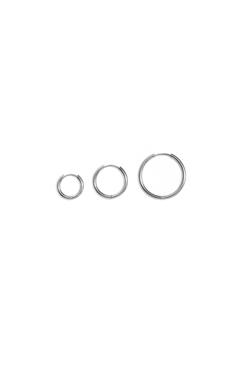 Niva - Oorbellen Set - Stainless Steel - - Zilver