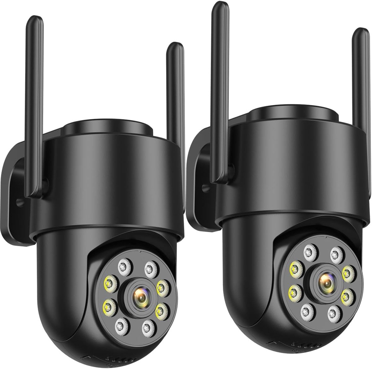 SnelShoppen - 2K Outdoor & Indoor Wifi Camera, HD Beveiligingscamera met Nachtzicht, PTZ, 2.4 WiFi, Twee-Weg Audio, Persoon Detectie, IP66, Zwart