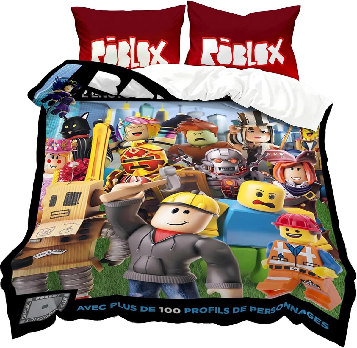 SnelShoppen - Beddengoed Dekbedovertrek 135x200 cm met Anime Cartoon Design, Inclusief 2 Kussenslopen 50x75 cm, Zacht Microvezel voor Kinderen, Perfec
