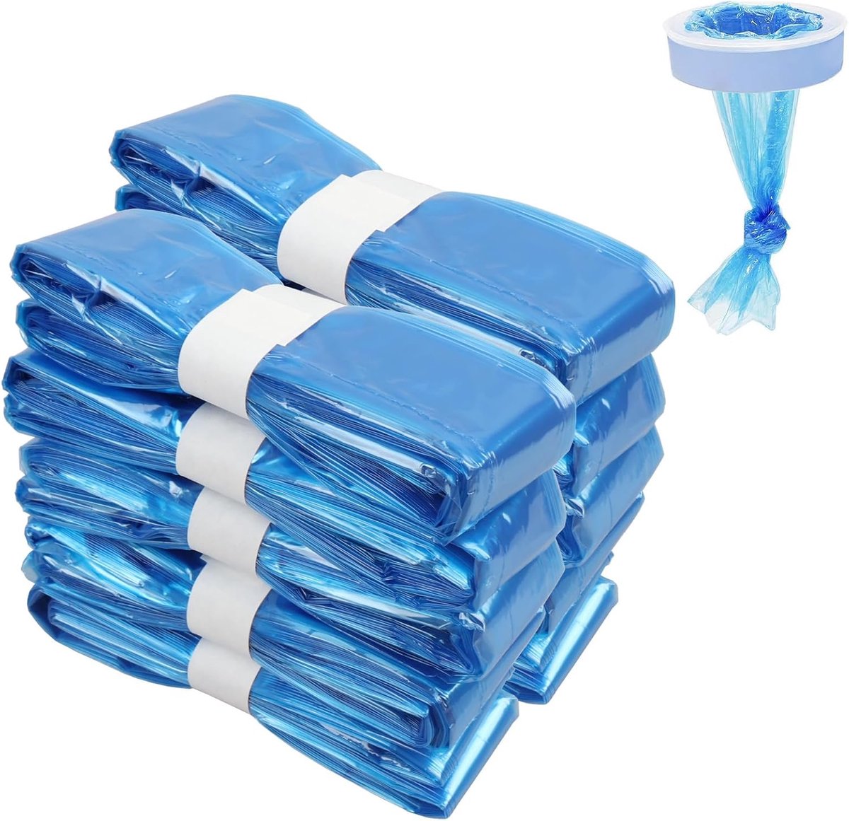 SnelShoppen - Pack van 10 Luieremmer Vulzakken, Antibacteriële en Geur Neutraliserende Cassettes voor Babykamer, 4.5 m per stuk, Ideaal voor Luieremme