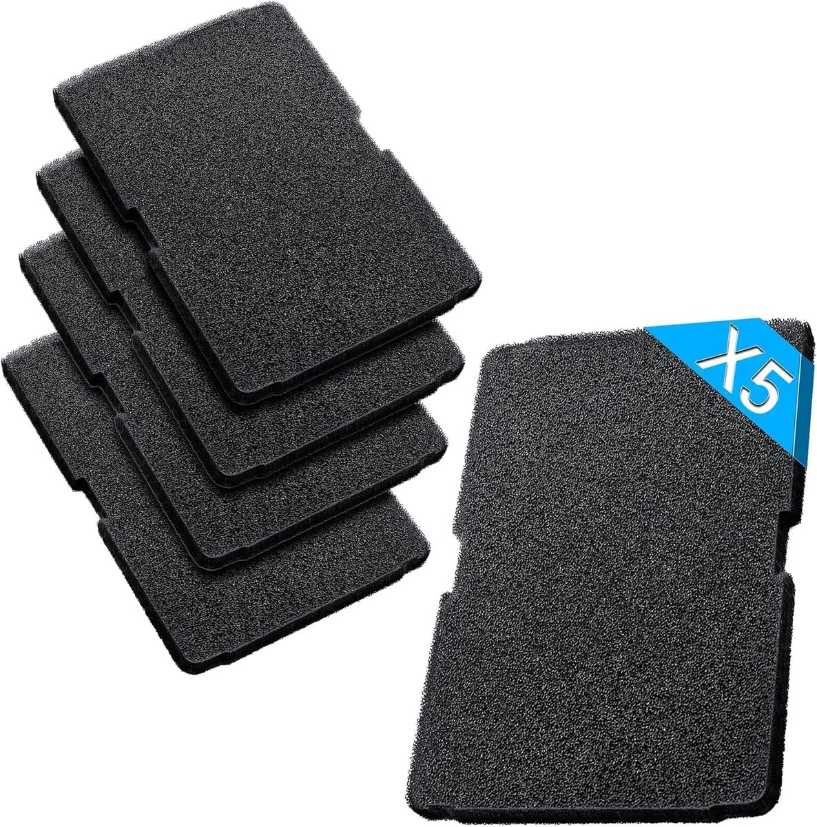 SnelShoppen - Drogerfilter 240 x 155 x 10 mm - Filterspons Reserve Onderdelen - 5 Stuks Geschikt voor Diverse Droogautomaten - Hoogwaardige Kwaliteit