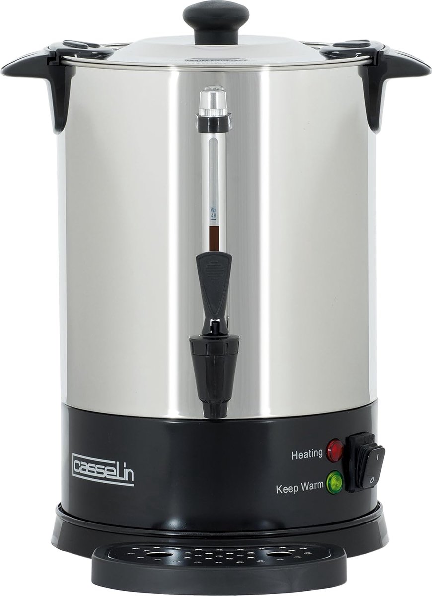 SnelShoppen Automatische Koffiemachine voor 48 Kopjes RVS Zetkolator 950W Koffiezetapparaat voor Feesten Evenementen en Thuisgebruik