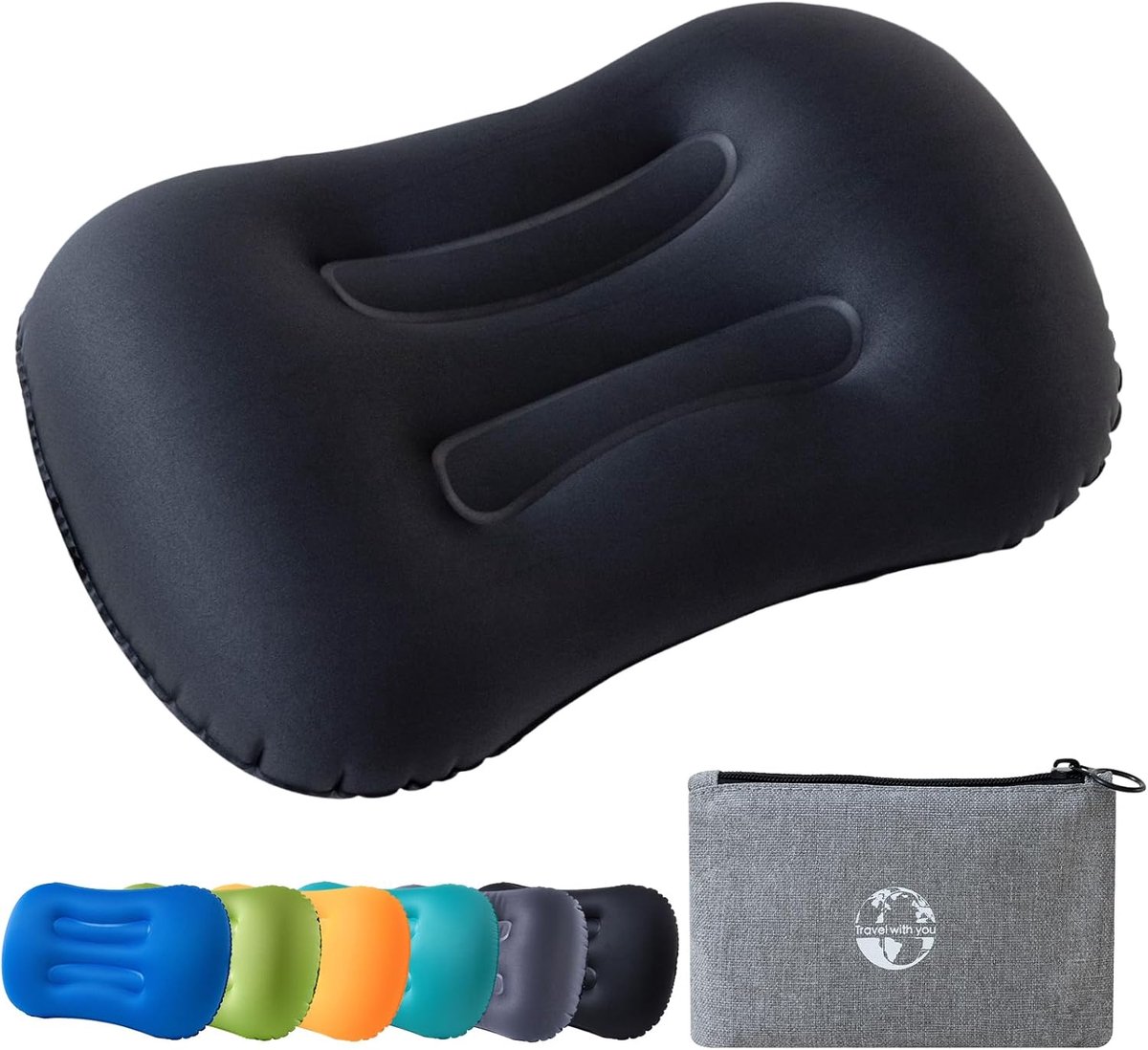 SnelShoppen - Campingkussen Opblaasbaar Ultralicht Ergonomisch Reiskussen Strandkussen Klein In Te Paken Voor Kamperen Wandelen Trekking Reizen Strand