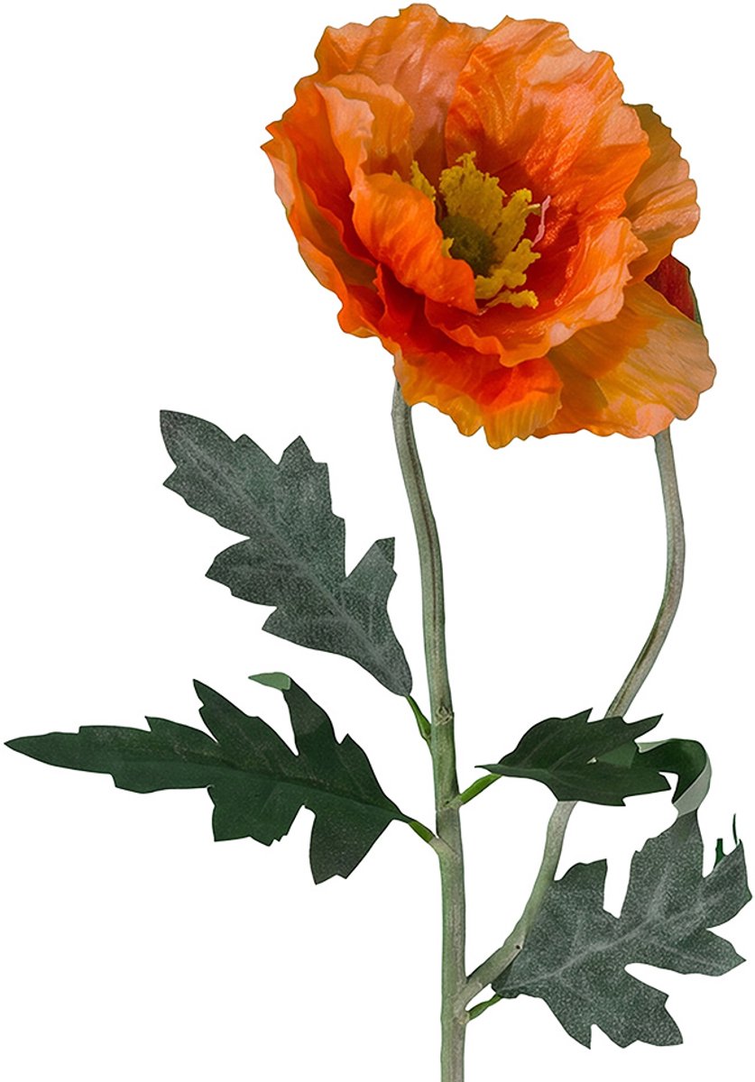 Clayre & Eef Kunstbloem Oranje Kunststof