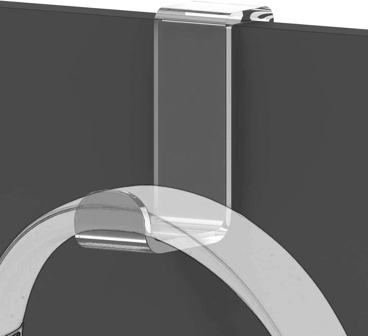 SnelShoppen - Headphone Wall Hanger, Headset Hook Holder, Acrylic Kantoor Scheidingspaneel, Geschikt voor Bureau, Thuis, School, Studio, Transparant