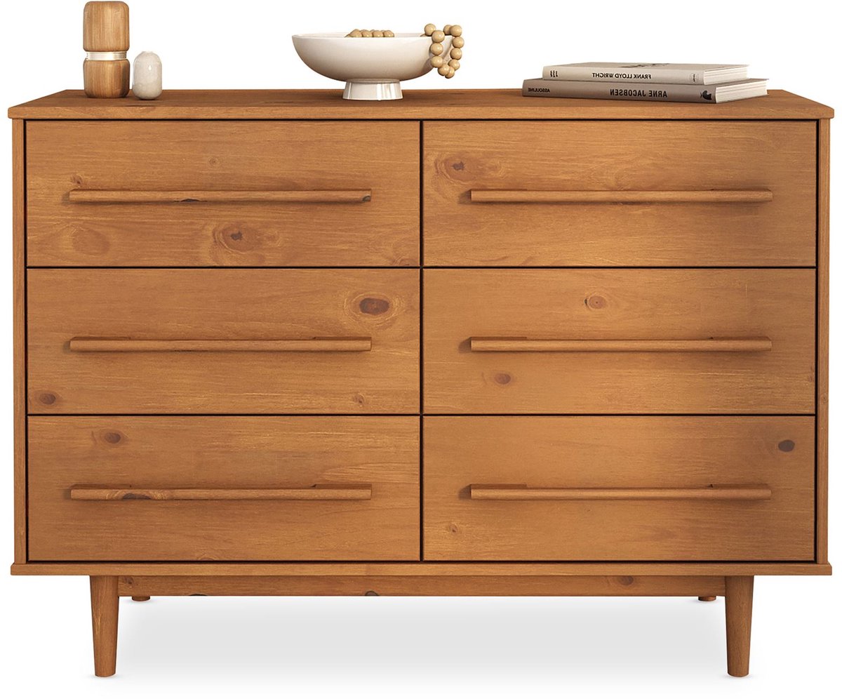 TECCA-ladekast van massief hout met 6 lades – eiken afwerking