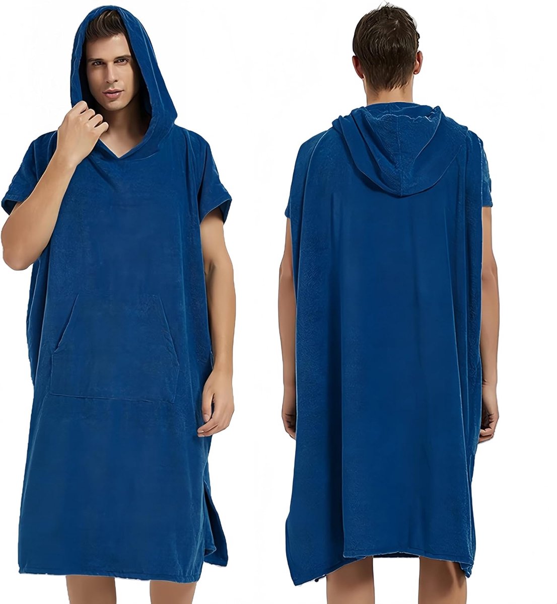 SnelShoppen - Unisex Hooded Bathrobe Poncho - Sneldrogende Microfiber Badjas voor Zwemmen, Surfen & Strand - Lichtgewicht Verander- & Luierkleding voo