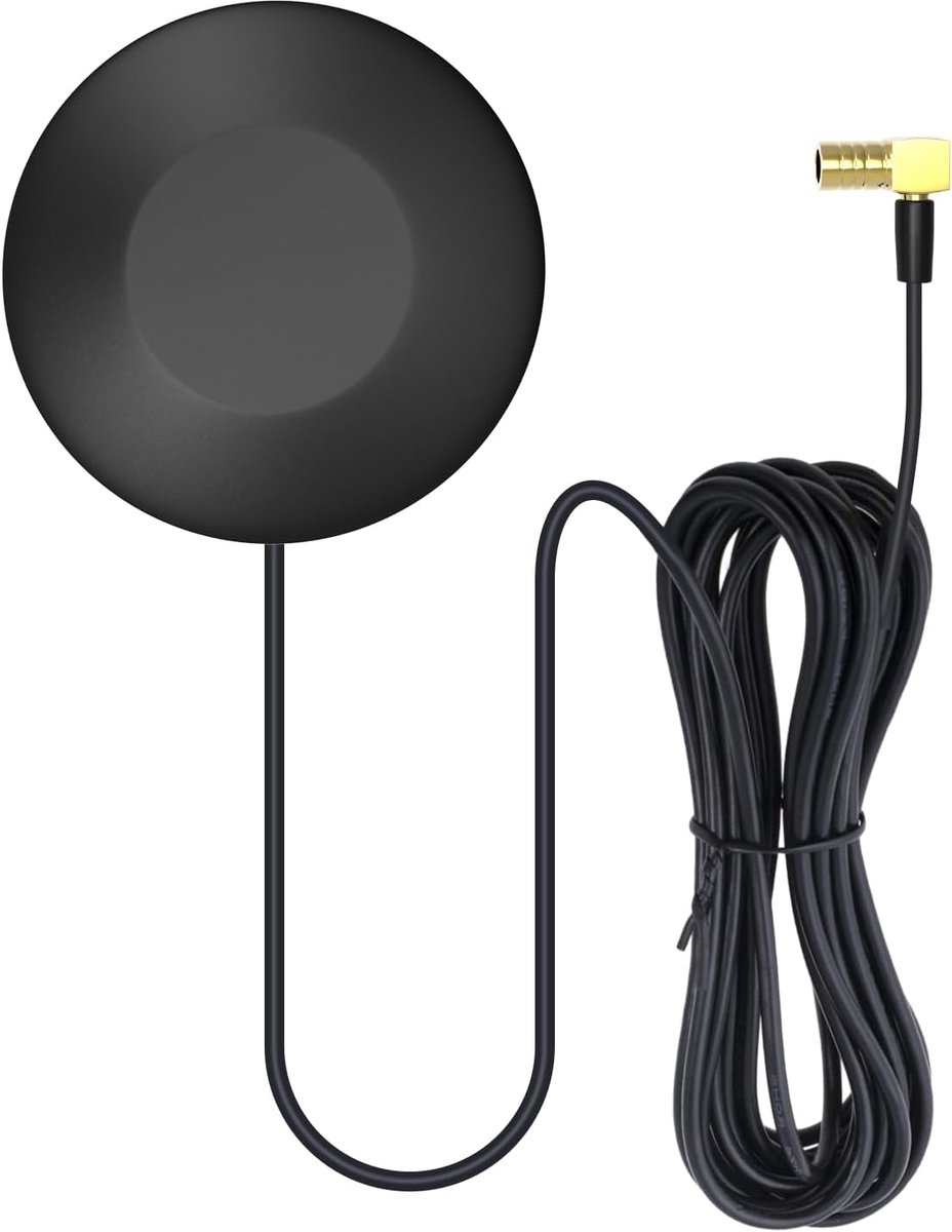 SnelShoppen - DAB Auto Antenne met SMB Aansluiting en 300cm Kabel voor DAB Plus Radio's - Hoog Signaalgevoeligheid en 18 DBI Versterking voor Pioneer,