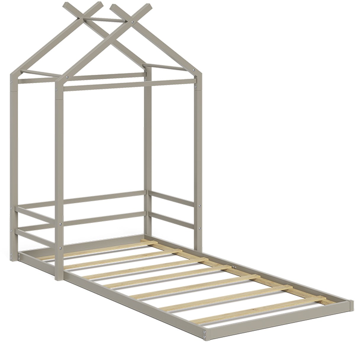 Vitalispa vloerbed Roofy, Grijs, 90x200