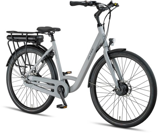 Altec Cosmos - Elektrische Stadsfiets - Elektrische Damesfiets - Hydraulische Schijfremmen - Voorwielmotor - 7 Versnellingen - 28 inch - 52 cm - Grijs — afbeelding 2