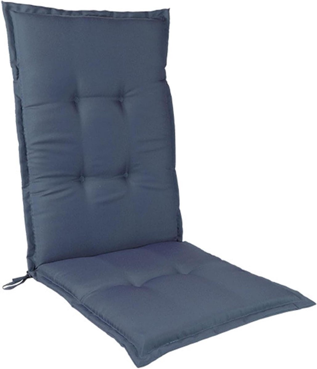 Tuinstoelkussens Hoge Rug - Zitkussens Buiten - Ontspannen Zomer - UV-bestendig Materiaal - 120 x 50 cm - Marineblauw
