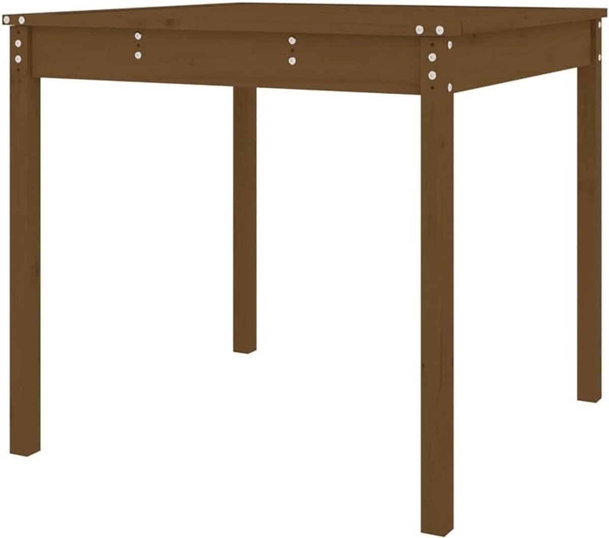 Massief houten tuintafel - Outdoor tafel - Buiten dineren - Robuust grenenhout frame - 82.5 x 82.5 x 76 cm