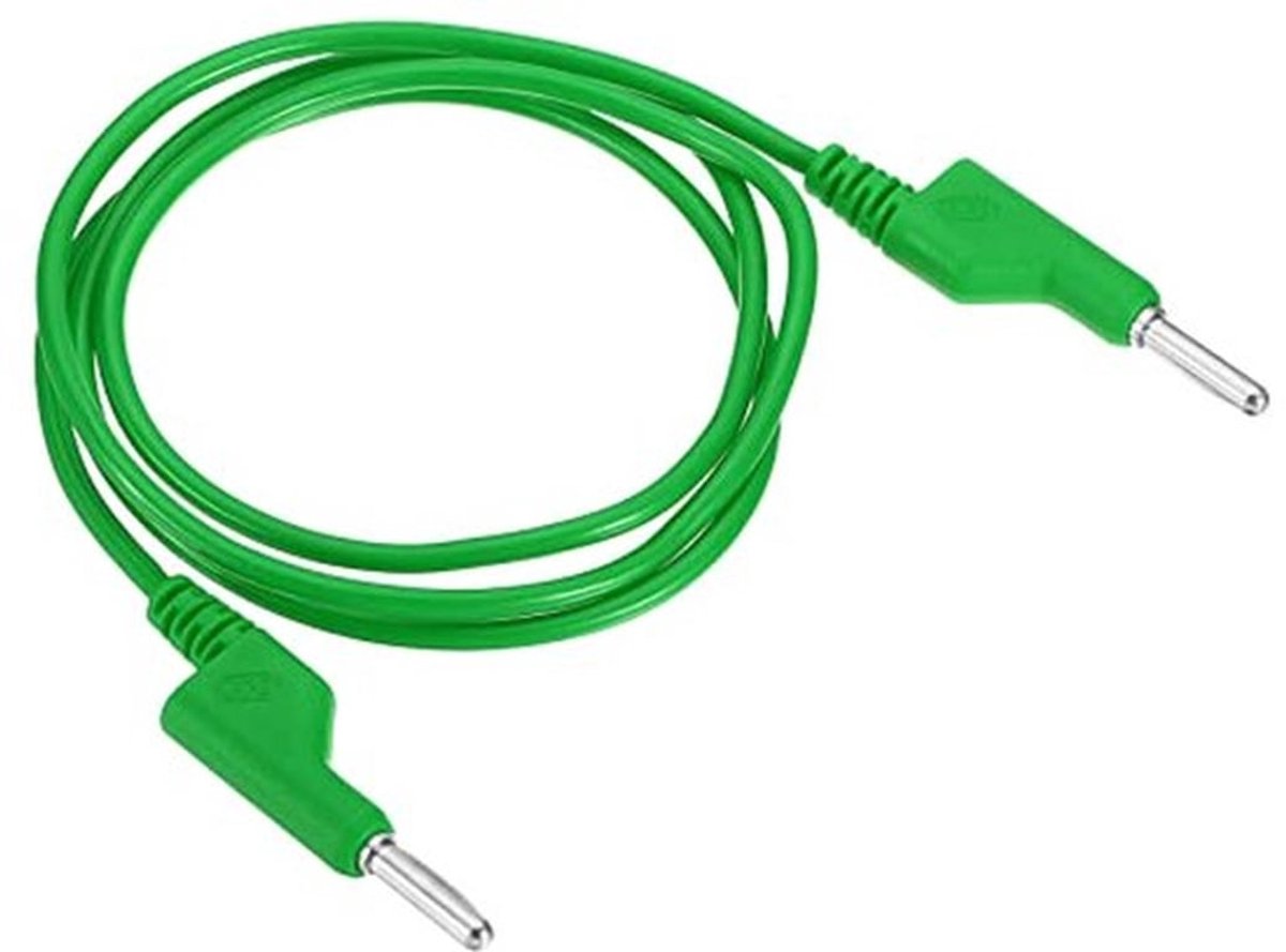 4mm Banana Plug Test Ladder, 3.5mm OD Koper, Flexibel, Stapelbaar, Kabel voor Multimeter, Elektrische Test Jumper, 1m, Groen
