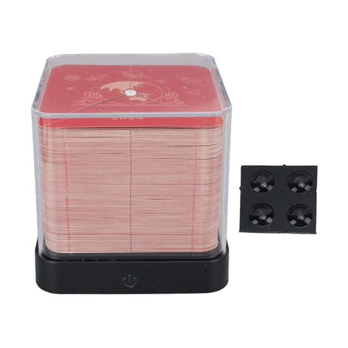 3D Aardekalender 2024, Cadeaudecoratie, Ontdek de Aarde, Kalender 2024, 3D Kladblok, Stickerpapier voor Verjaardag (Rood)