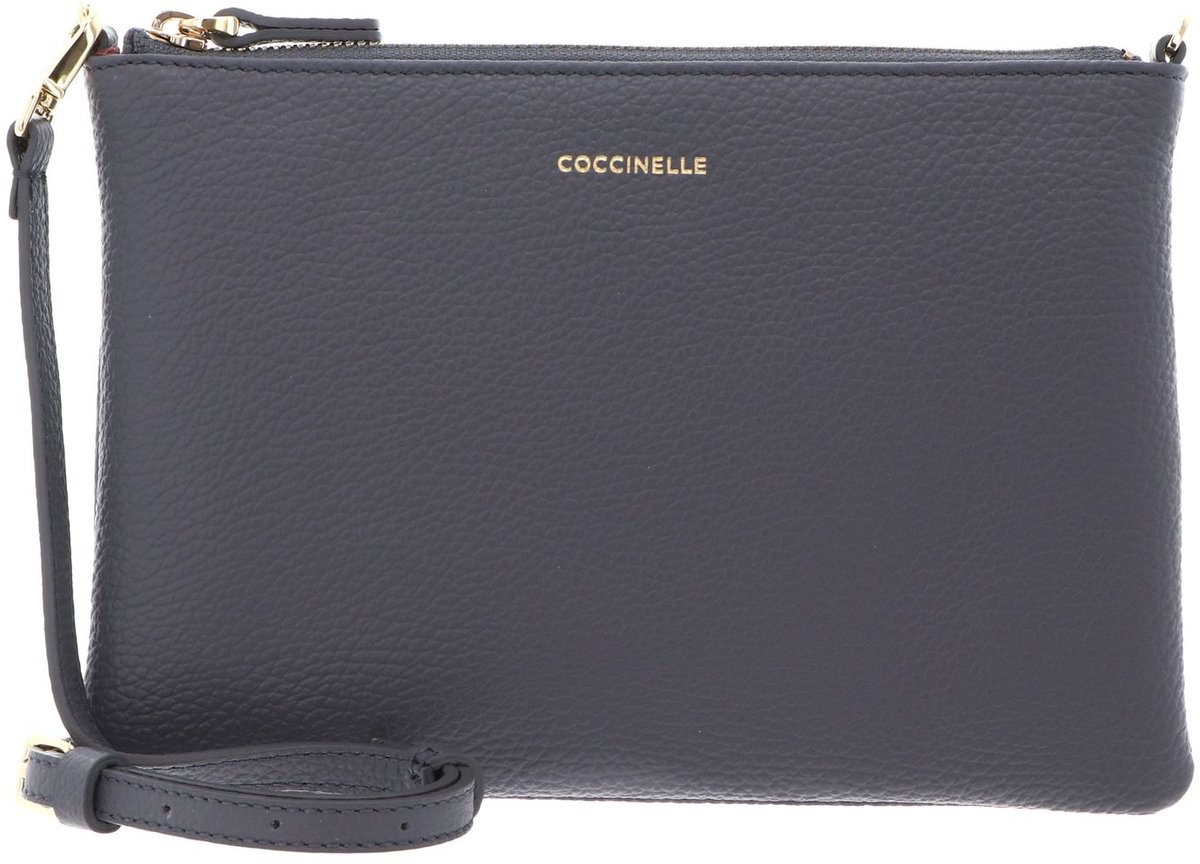 COCCINELLE Leren schoudertas Best Crossbody Bag Stove blauwgrijs