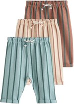 Next - Jongens - Set van 3 babyjoggingbroeken met rechte pijpen - Groen