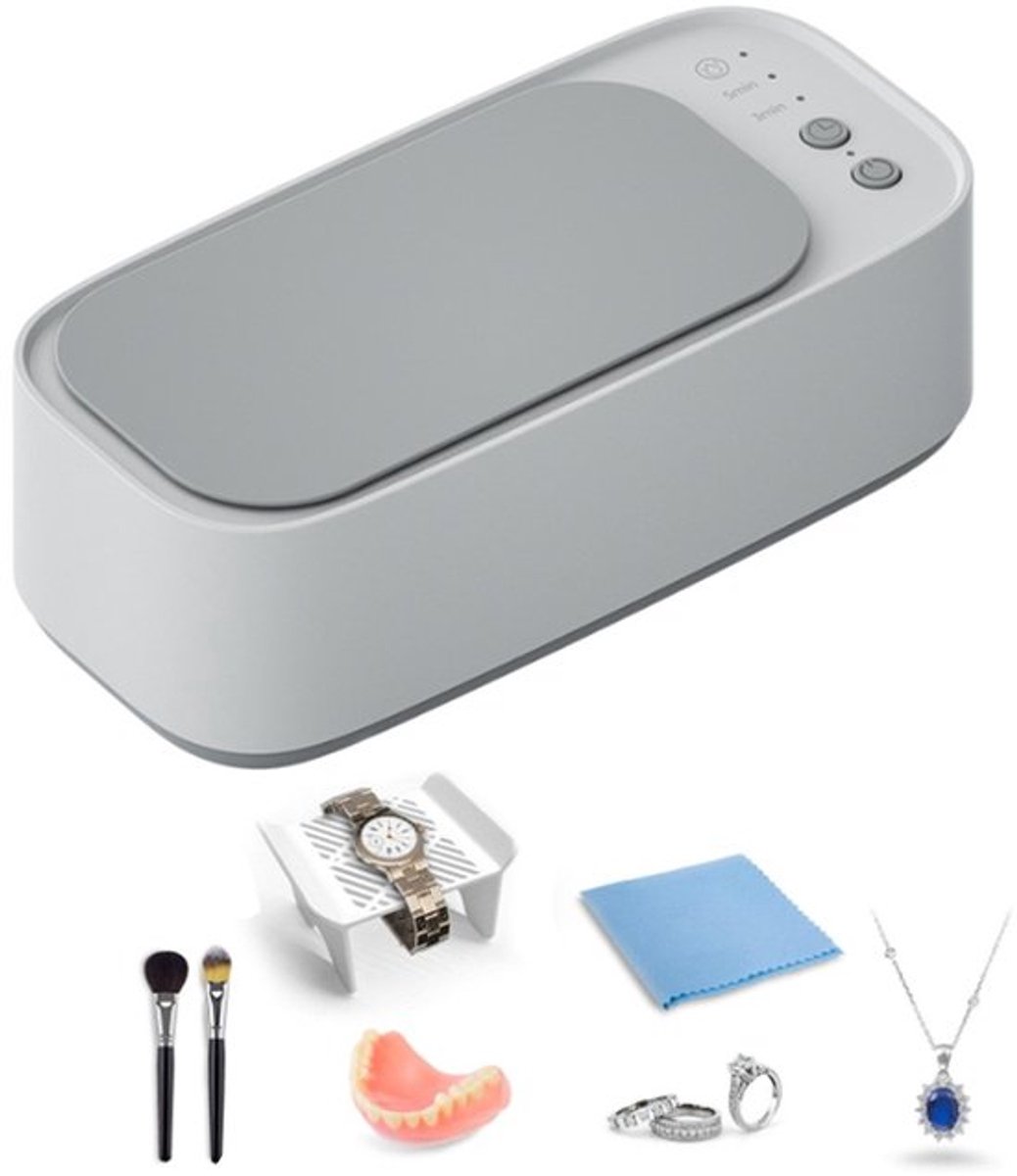 Ultrasone Brilreiniger Machine - Multifunctionele Reinigingsapparaat voor Brillen, Sieraden & Mondkapjes - Snel & Dieptereiniging