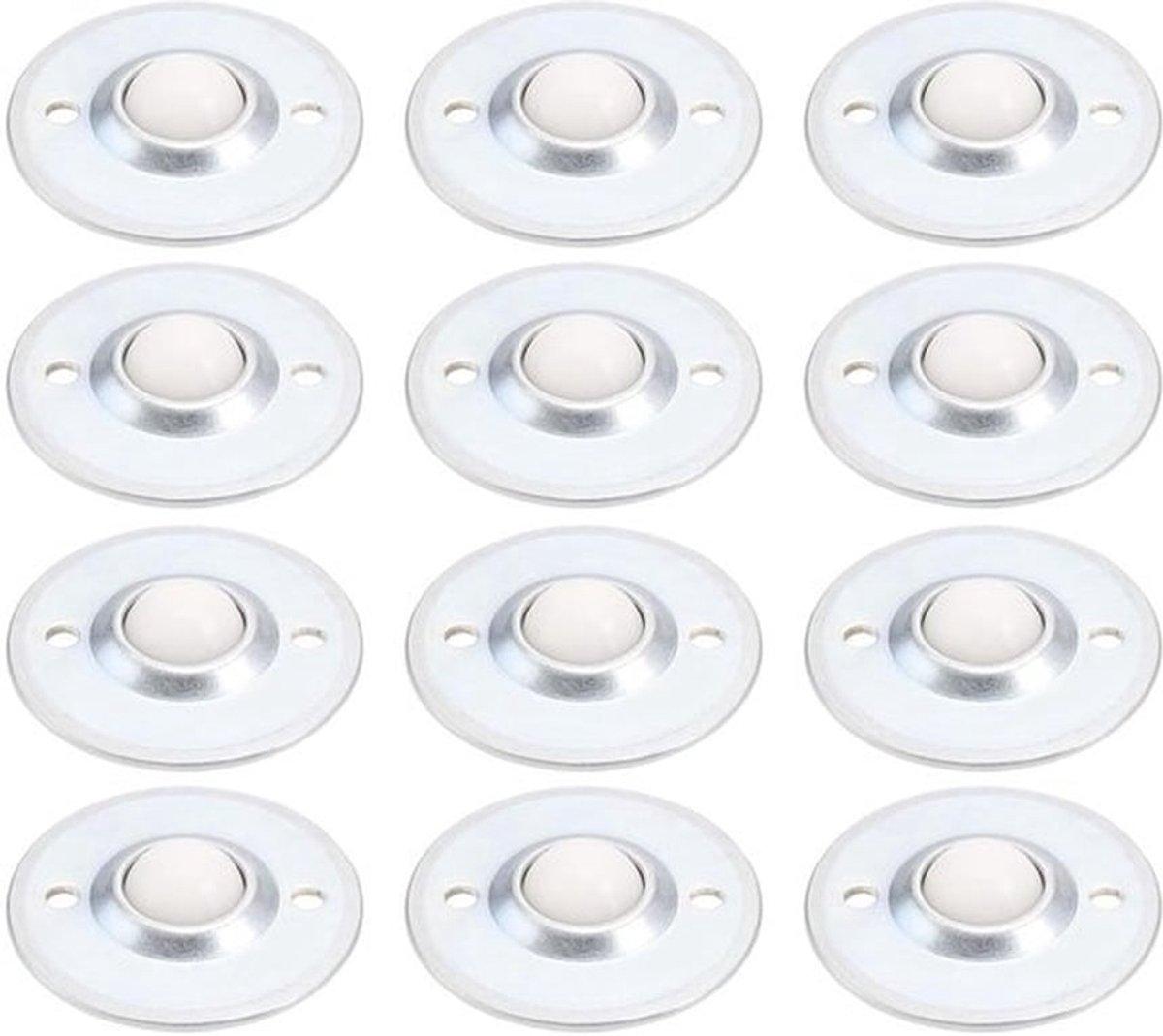 Universele Wiel Ballen - 2 Gaten Lager - CY-15B - Kogellager Roller Voor Thuis Banken - Display Kasten Planken - Geschikt voor Banken - 12 Stuks - Zwart - Roterende Wielen