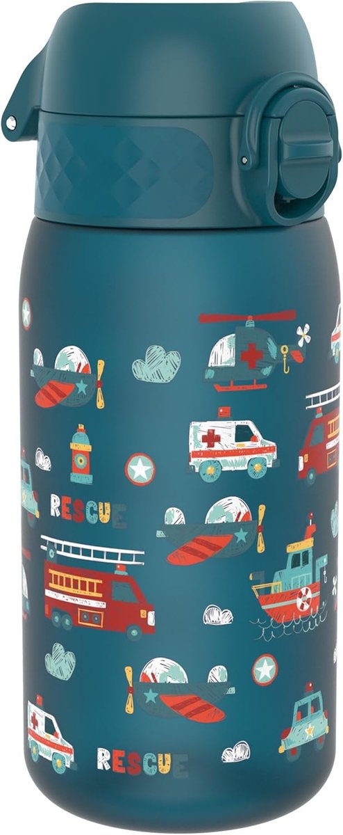 Thijox - Kinder Waterfles 350 ml Lekvrij en Makkelijk te Openen, BPA-vrij, Vaatwasserbestendig, Met Draaghendel en Veilige Vergrendeling voor Kinderen