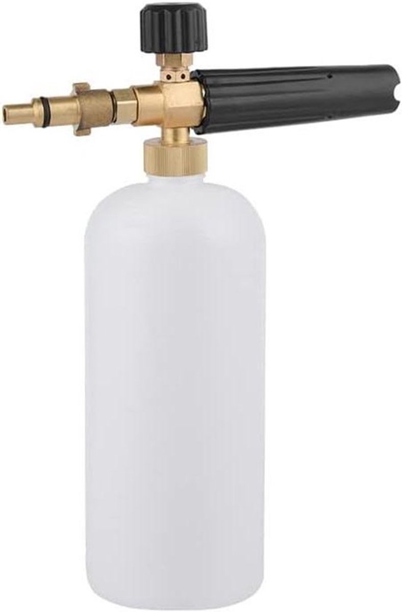 Sneeuwschuimlans hogedrukreiniger - Schuimlans 1 liter - Verstelbare schuimdispenser met zeepgenerator - Sproeikop met schuimslang en connector - Reinigingsaccessoire