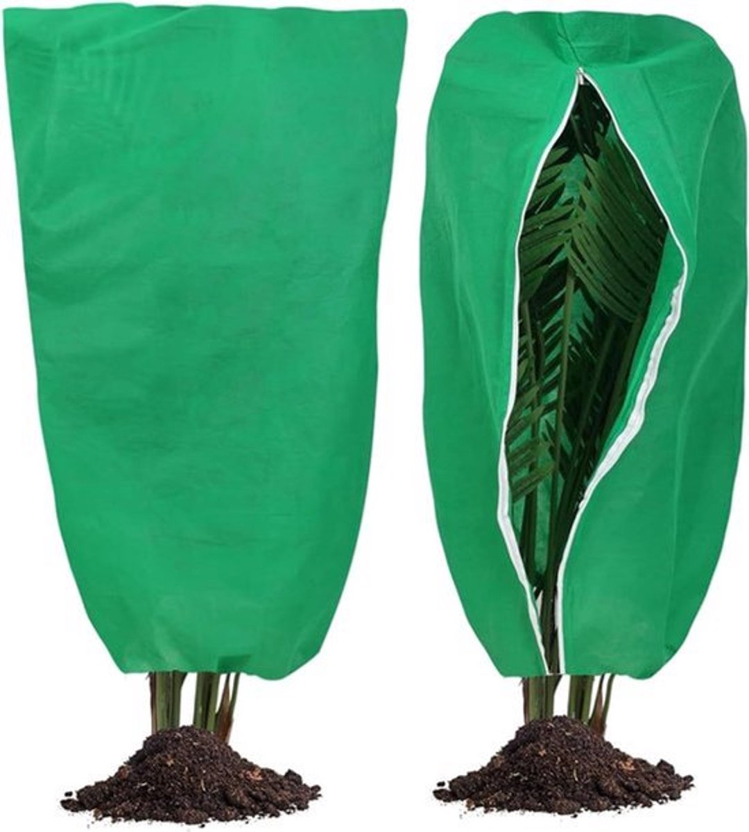 Winterbescherming voor planten - 2 stuks potplantenzakken met ritssluiting en trekkoord