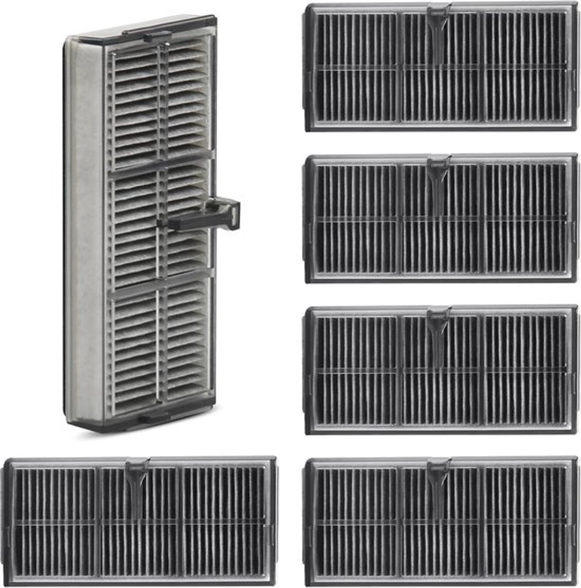 6 stuks HEPA-filteraccessoires-voor Dreame L10s Ultra Gen 2 / X40 Ultra / X40 Master / L40 Ultra / L10s Pro Ultra / X30 Ultra / L10s Ultra Gen 3 stofzuiger-actieve koolstoffilter-reserveonderdelen