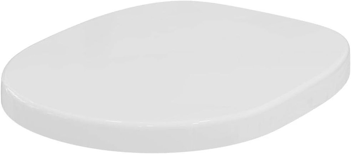 Toiletbril met Deksel - Toiletzitting Universeel - Badkamer Renovatie - Roestvrijstalen Scharnieren - 43 x 36.5 cm - Wit