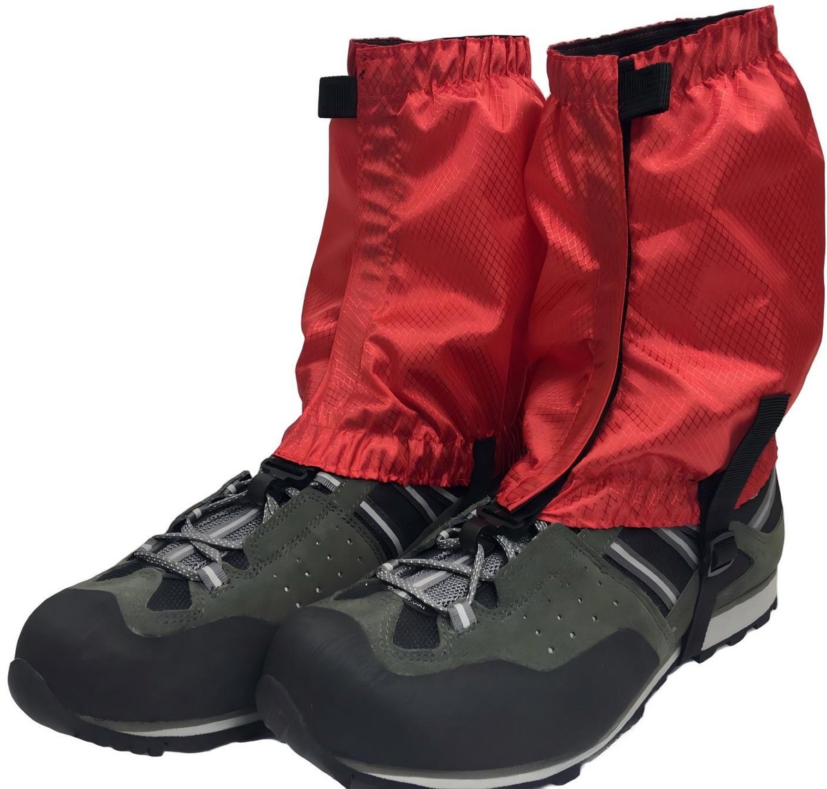 Waterdichte enkelgaiters – Duurzaam, winddicht, lichtgewicht – Met rits en verstelbare bandjes – Unisex – rood
