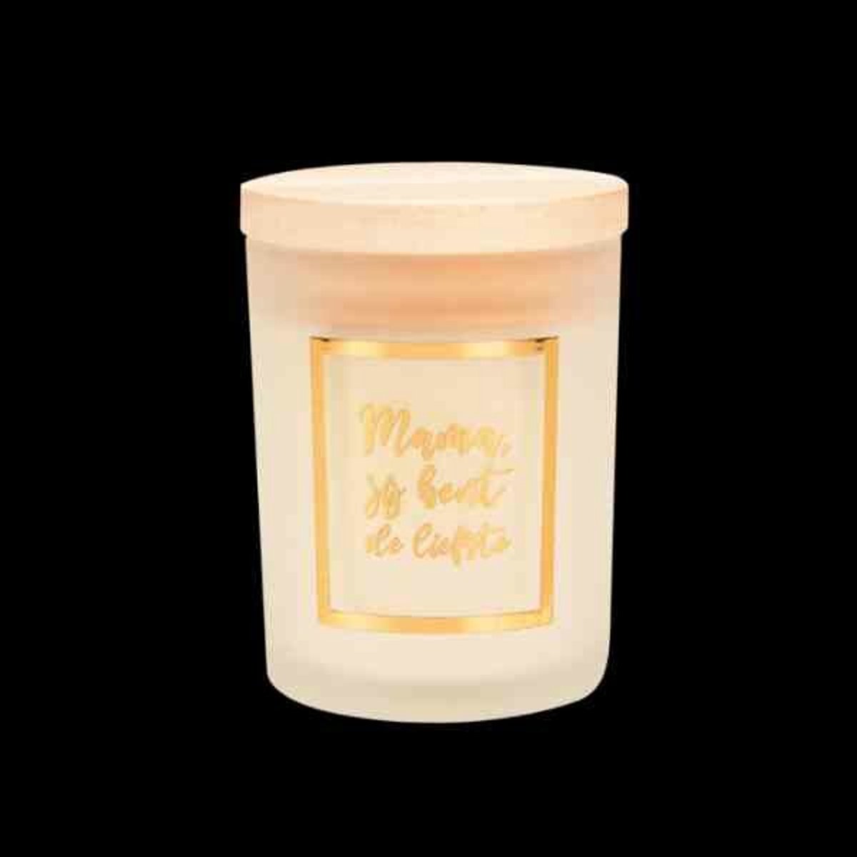 Paper dreams Geurkaars - Small scented candle - Mama, jij bent de liefste - Wit goud - 8x6x6cm