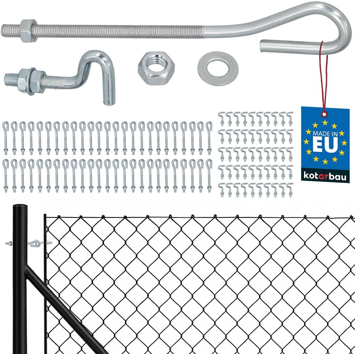 KOTARBAU 50 Stuks Draadspanner M6, Kabelspanner, Spanner van Verzinkt Staal