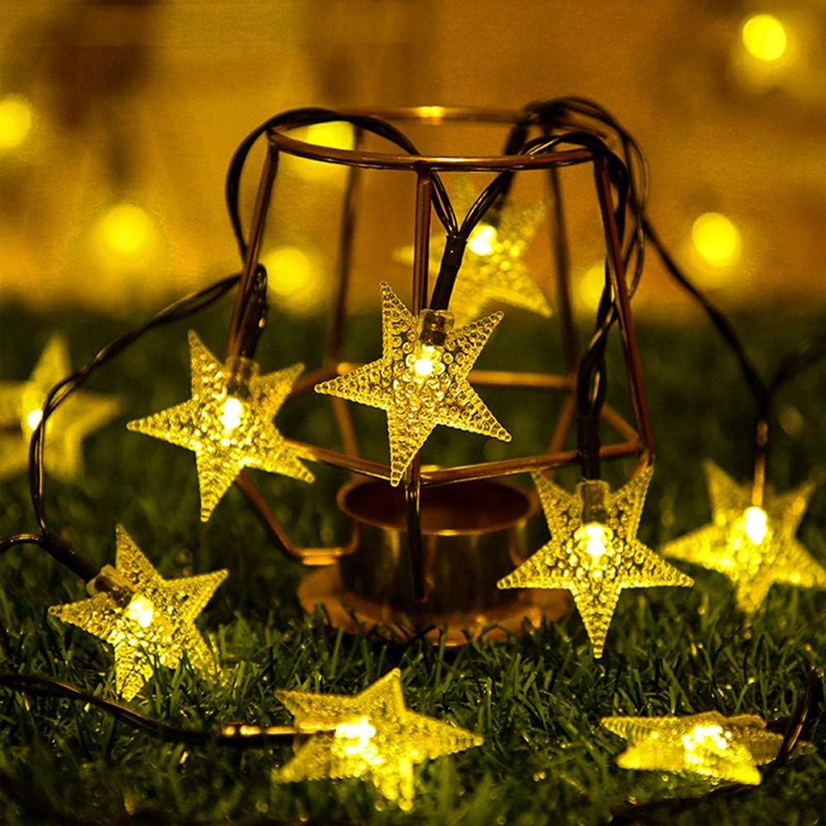 SnelShoppen - Solar Fairy Lights 100 LEDs 12m Sterren IP65 Waterdicht 8 Modi Tuin Kerstboom Feest Bruiloft Decoratie