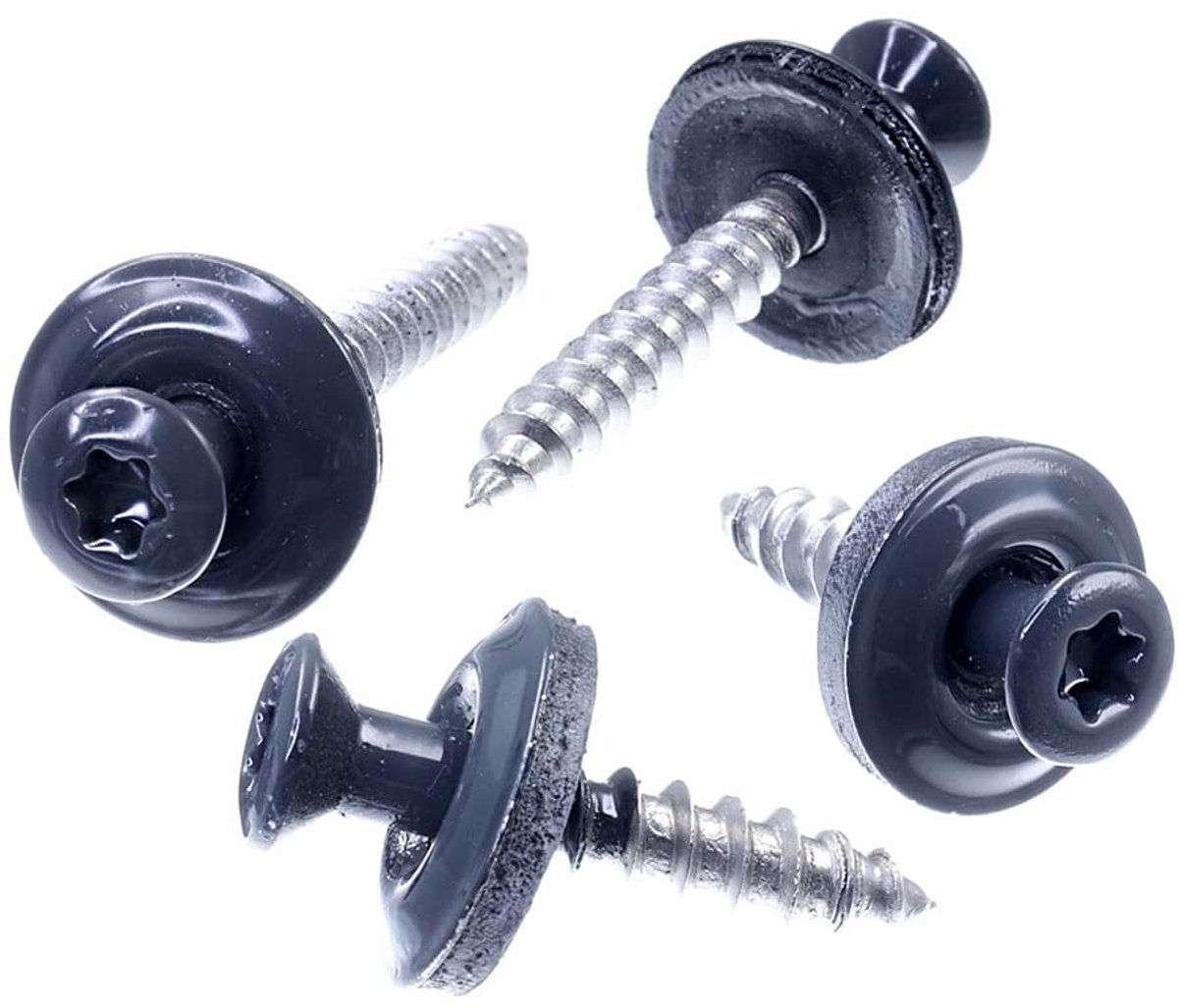 SnelShoppen - Spengler schroeven 4.5x25 mm RAL 7016 antraciet grijs, roestvrij staal A2, EPDM afdichtschijf, 100 stuks voor buitengebruik