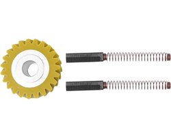 SnelShoppen - Mixer Worm Gear Vervanging Geel met 2 Koolborstels voor Keukenmixers - Geschikt voor 5KSM150, 5KSM45, 5KSM90, 5KSM125, 5KSM175, 5KSM185,
