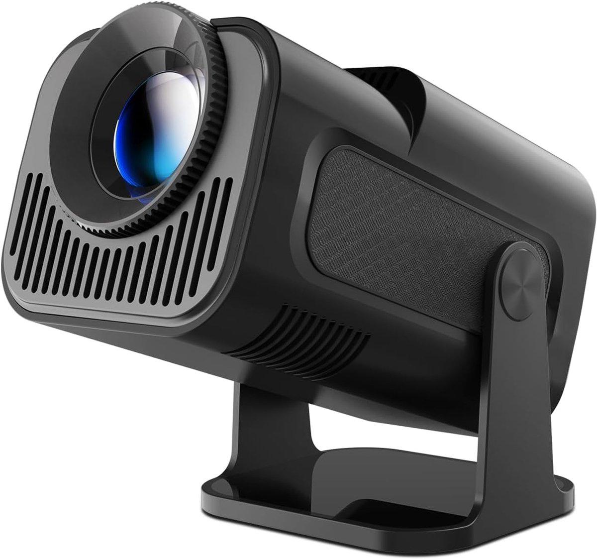 SnelShoppen - Draagbare Projector 4K 1080P met Wifi en Bluetooth - Auto Keystone, 180° Draaibaar - Ideaal voor Buiten, Feesten, Camping en Thuisbiosco