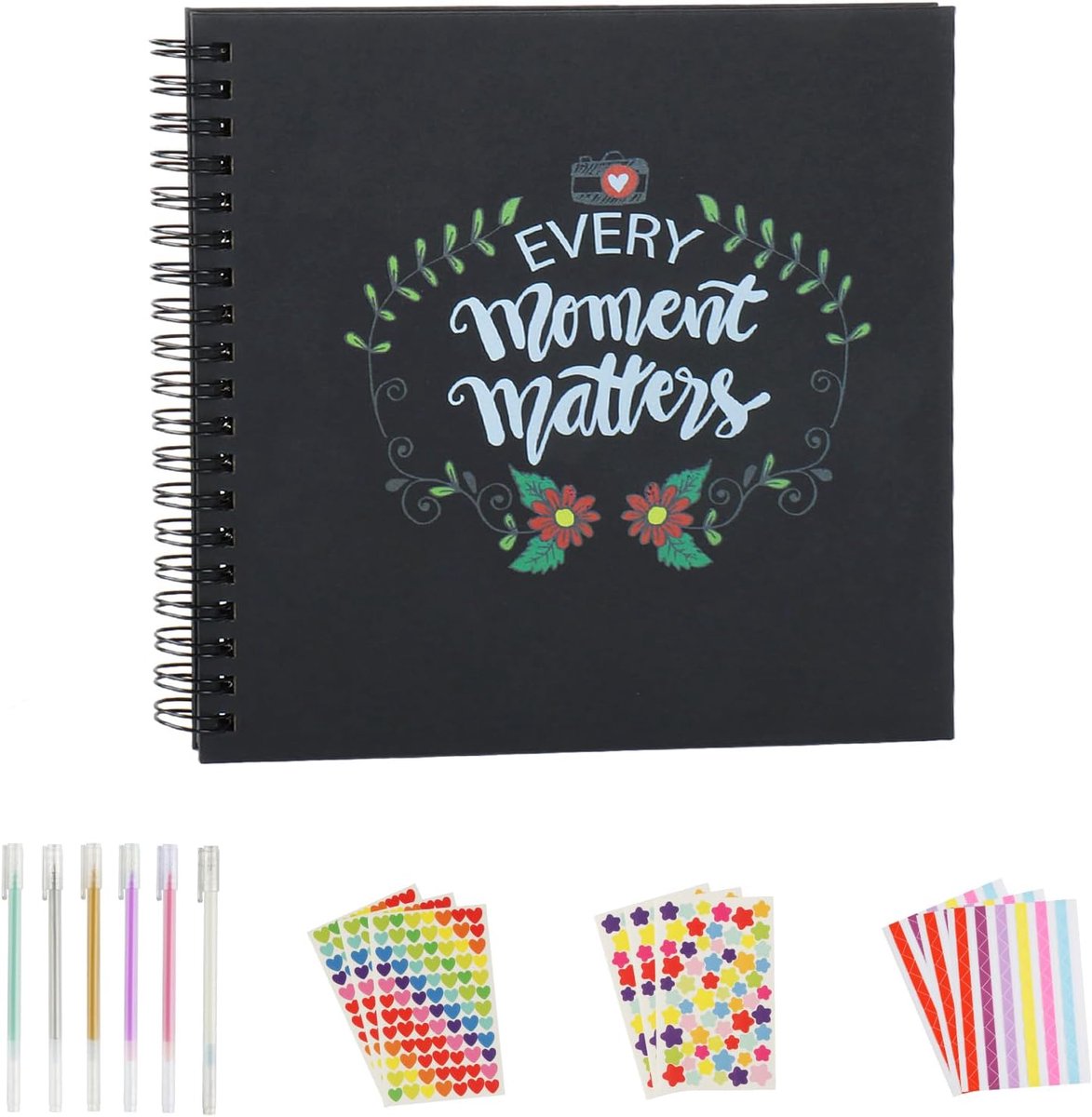 SnelShoppen - DIY Foto Album Scrapbook Album 20 Vellen/40 Pagina's Foto Boek voor Creatieve Ontwerpen Ringband Foto Boek voor DIY Foto Album Bruiloft