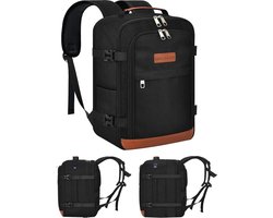 SnelShoppen - Travel Backpack Hand Luggage 40x30x20cm, Uitbreidbare 30L Rugzak voor Laptop met Oplaadpoort, Waterdichte Cabin Bag voor Vervoer, Casual