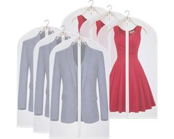 SnelShoppen - Ruibo Doorzichtige Kledingtassen voor Kleding Ophangen, 61x103 cm, 6 Stuks, Ademend Peva/Polyester, Stof- en Waterbestendig, Perfect voo