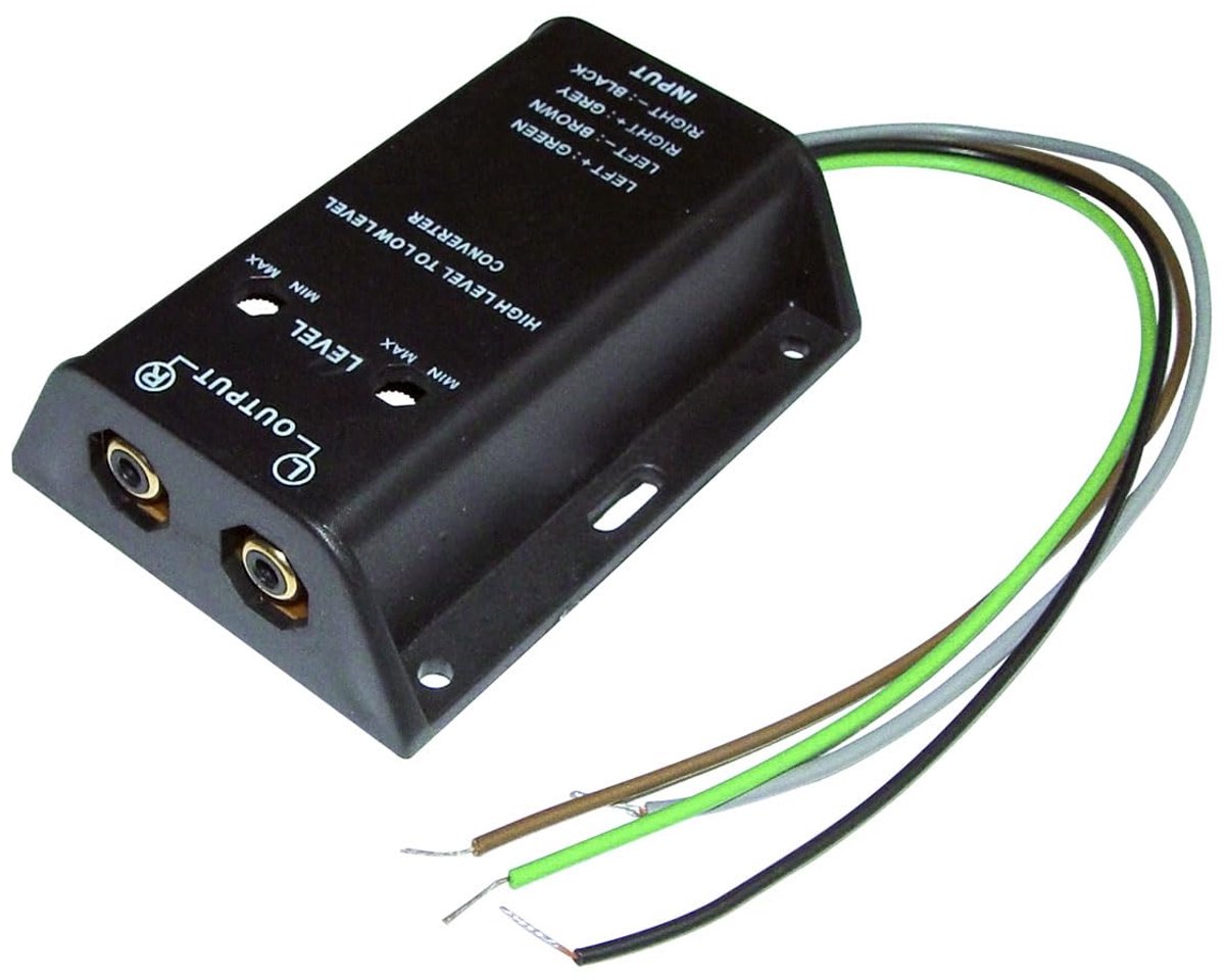 SnelShoppen - Audio Project A111 High Low Adapter Subwoofer Converter voor Auto Radio Versterker - RCA naar Speaker Kabel Plug - Verstelbare Hoog Laag