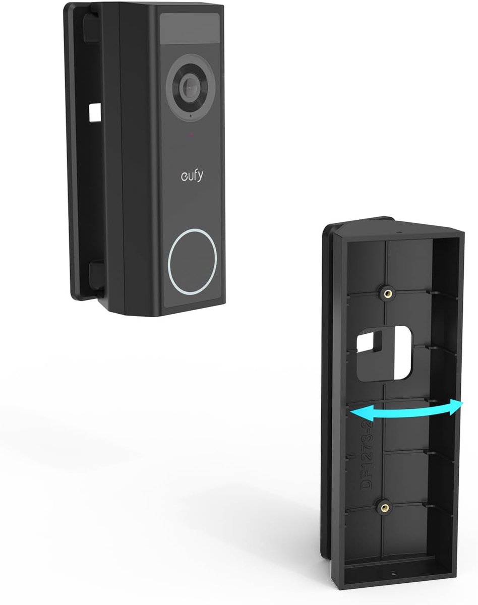 SnelShoppen - Flexibele Houder voor Video Deurbel met Camera, Rotatable 0-45°, ABS Kunststof, Voor Eufy C31, Ideaal voor Optimale Kijkhoek, Perfecte M