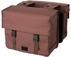 FastRider Celo - Dubbele Fietstas - 34L - Waterafstotend Canvas - MIK Systeem - Reflecterend - Bruin