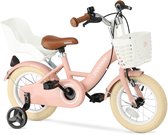 Deryan Zoey Kinderfiets 12 Inch - Verstelbare Fiets met Mandje - Roze