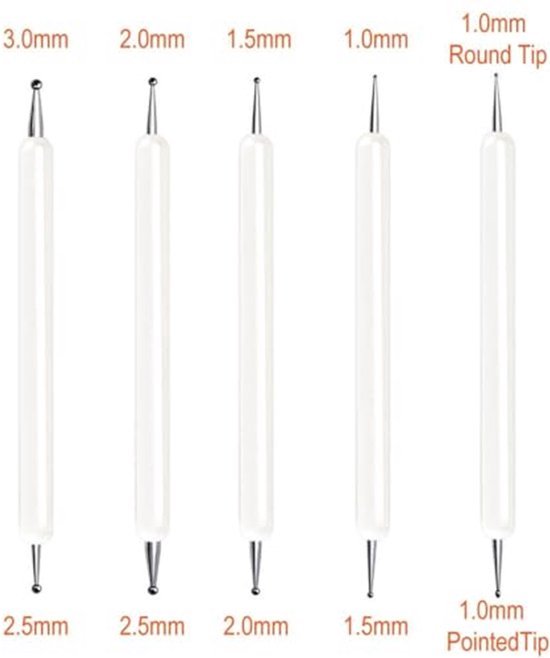 stuks embossing stylus set met verschillende grootte dubbele einde tracing dotting tool stylus voor carbon transfer papier mandala rock schilderen, aardewerk klei ambacht, embossing kunst — afbeelding 2