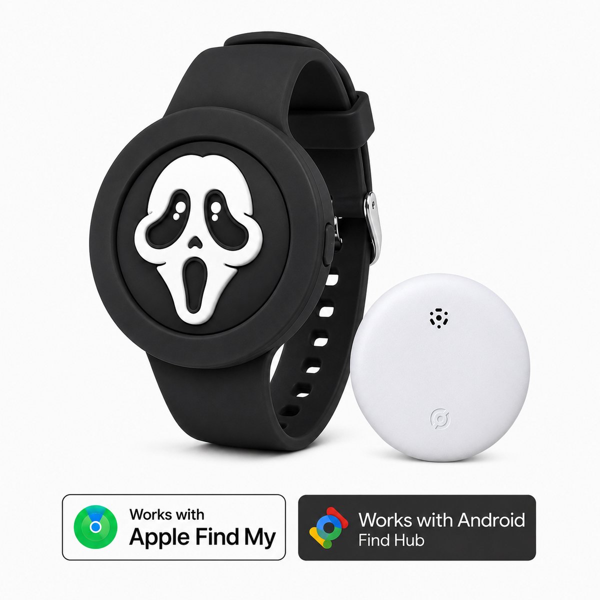 Kinderhorloge - gps armband – werkt met Android Find My Hub - Kinderhorloge met gps - Bluetooth Tracker – Kinderhorloge jongen - Kinderhorloge meisje - Waterdicht – Inclusief tracker - Met geluidssignaal