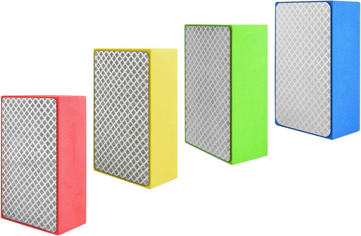 SnelShoppen - 4 Stuks Schuursponzen, Diamantpolijstpads, 60# 100# 200# 400# voor Tegels, Porselein, Keramiek, Graniet - Professioneel Schuren en Polij